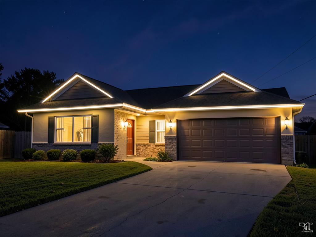 Permanent LED lighting install 2 in the Sacramento foothills