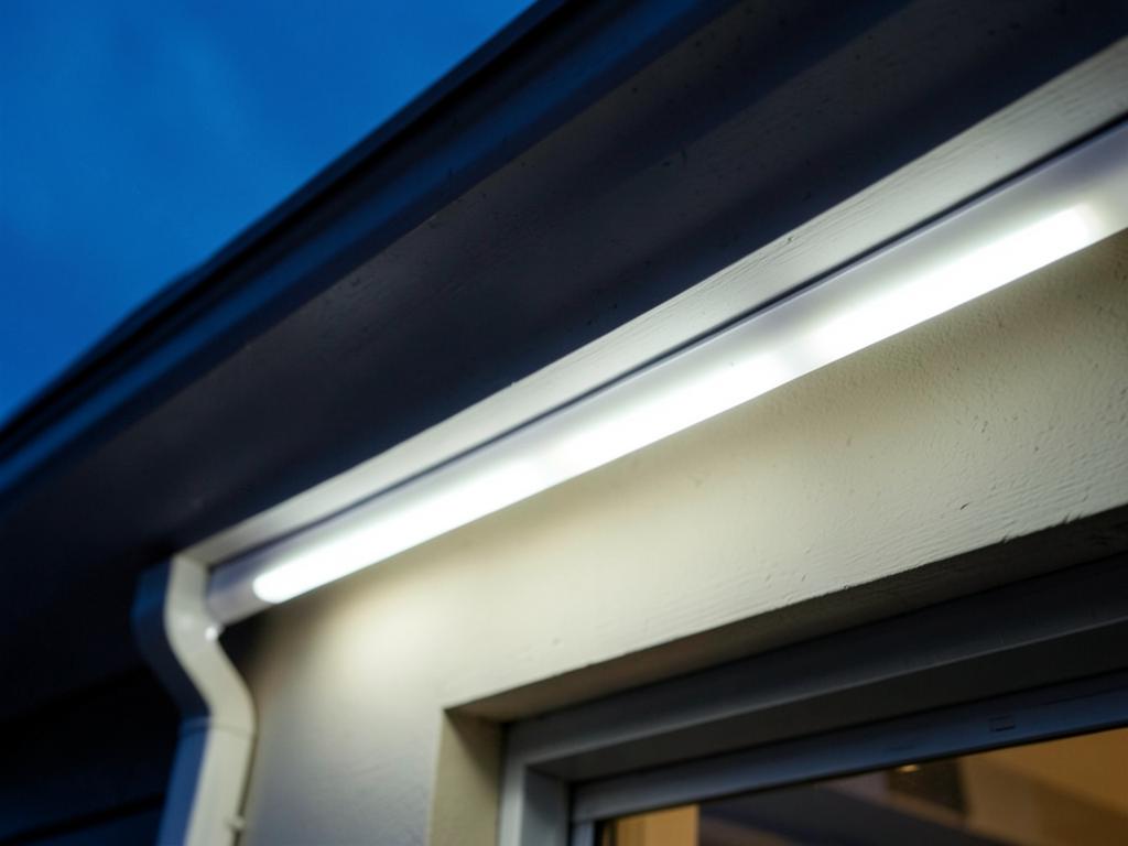 Permanent LED lighting install 4 in the Sacramento foothills